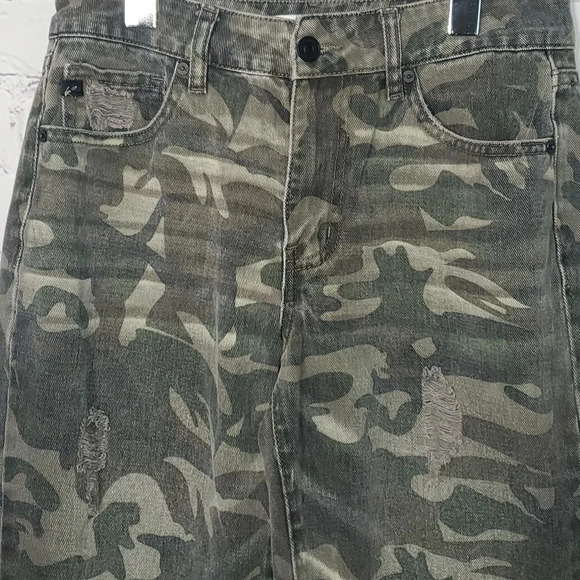 KanCan Green Camouflage Distressed Jeans 5/26 - Picture 2 of 13